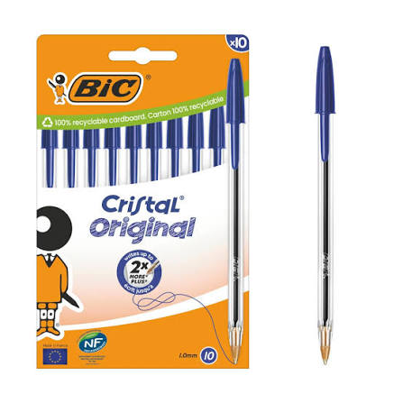 BiC Cristal Original 1.0 mm Mavi Tükenmez Kalem (10'lu Paket)